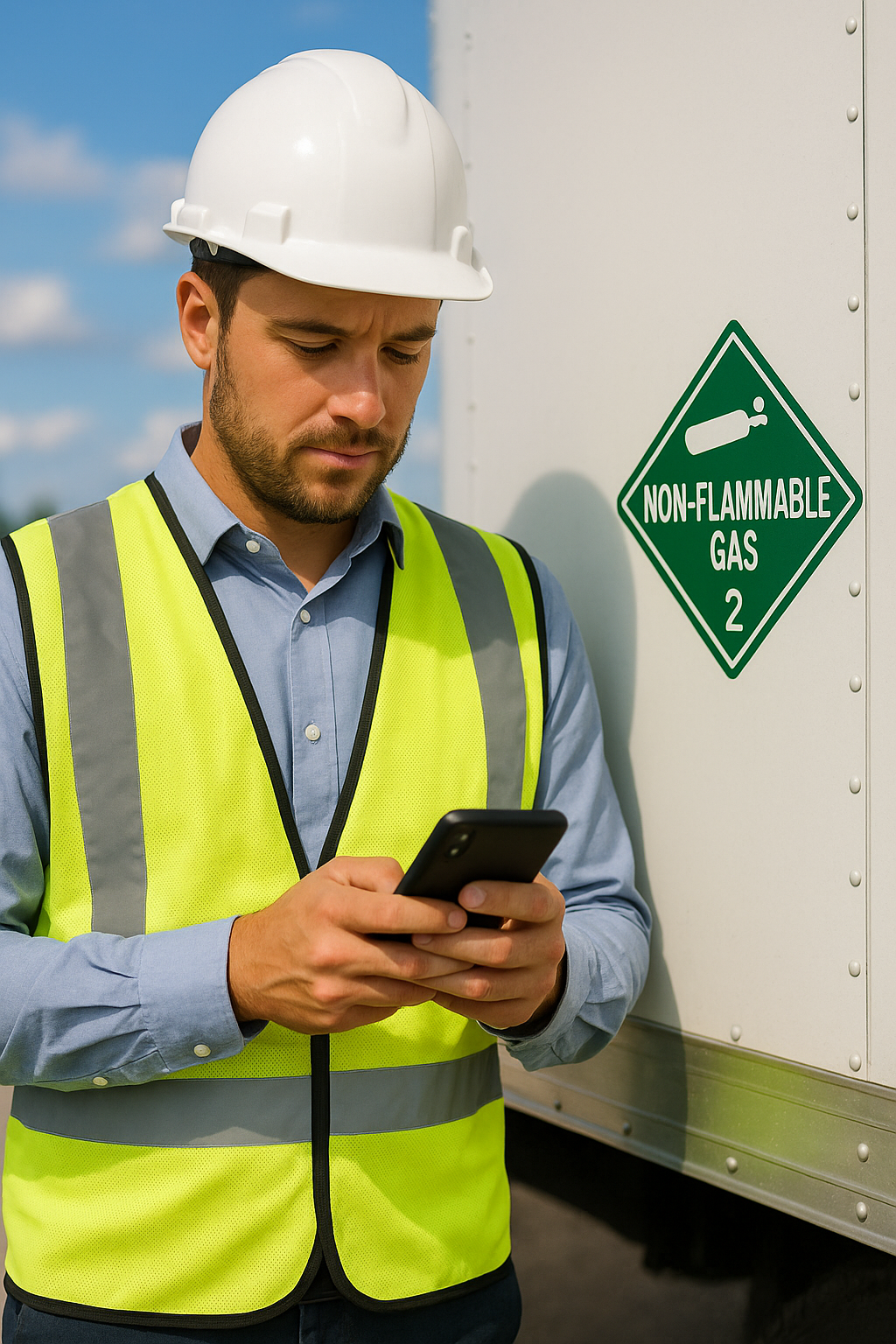 Safety professional using First Pro mobile app in the field