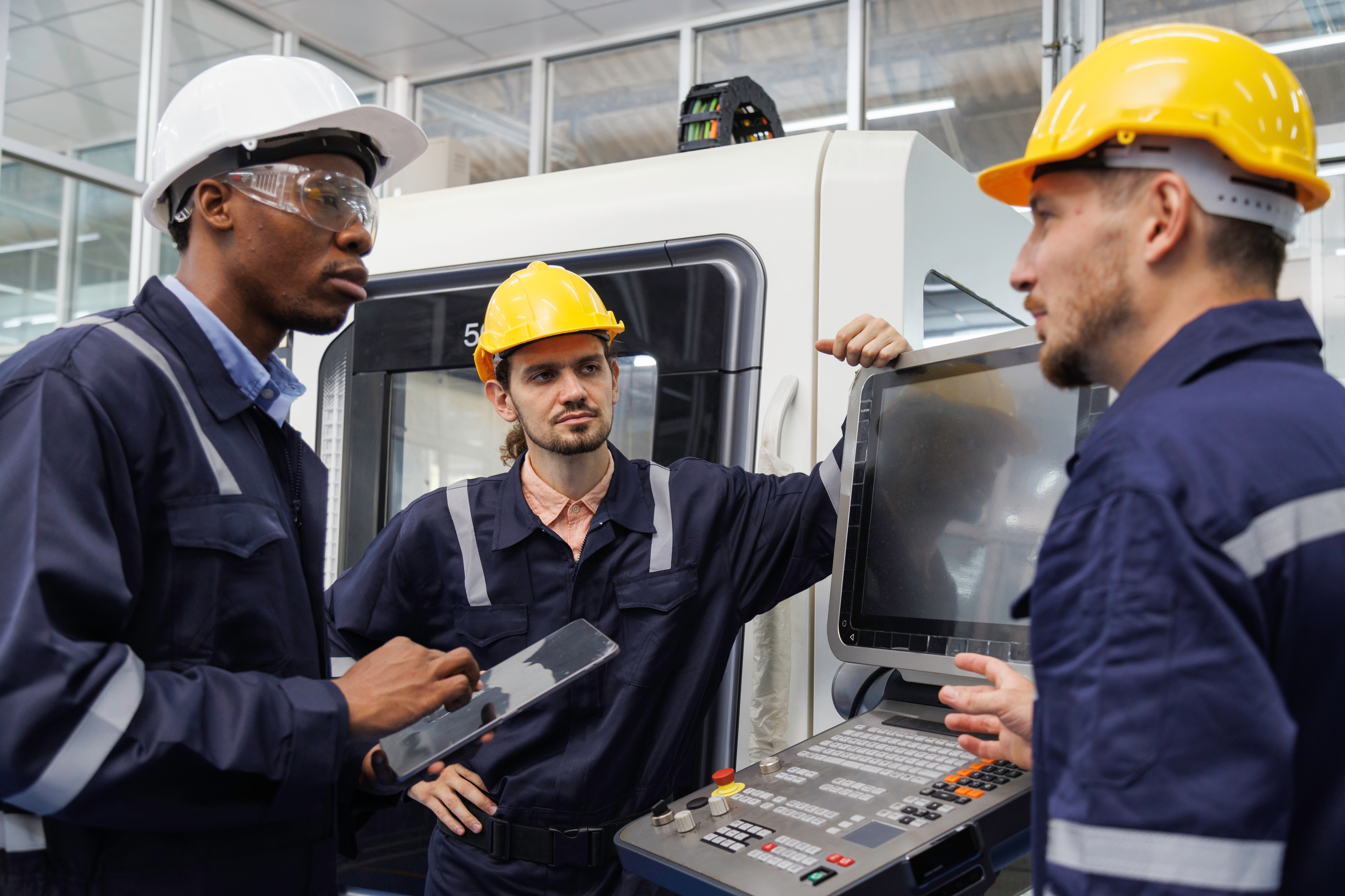 Train step visualization showing trainer using AI interface to create scenarios